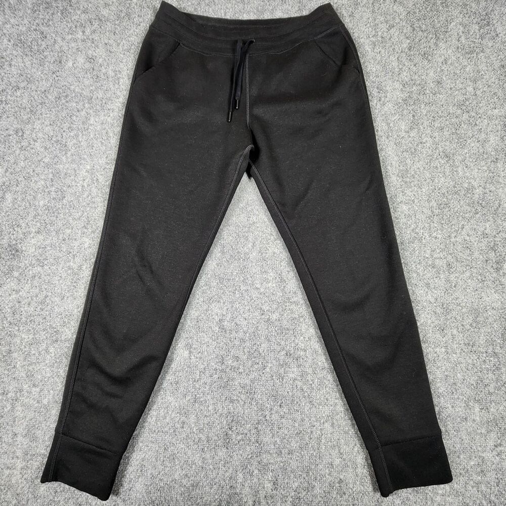 32 Degrees Heat Womens Jogger Pants Black Small Elastic Waist Drawstring Pockets